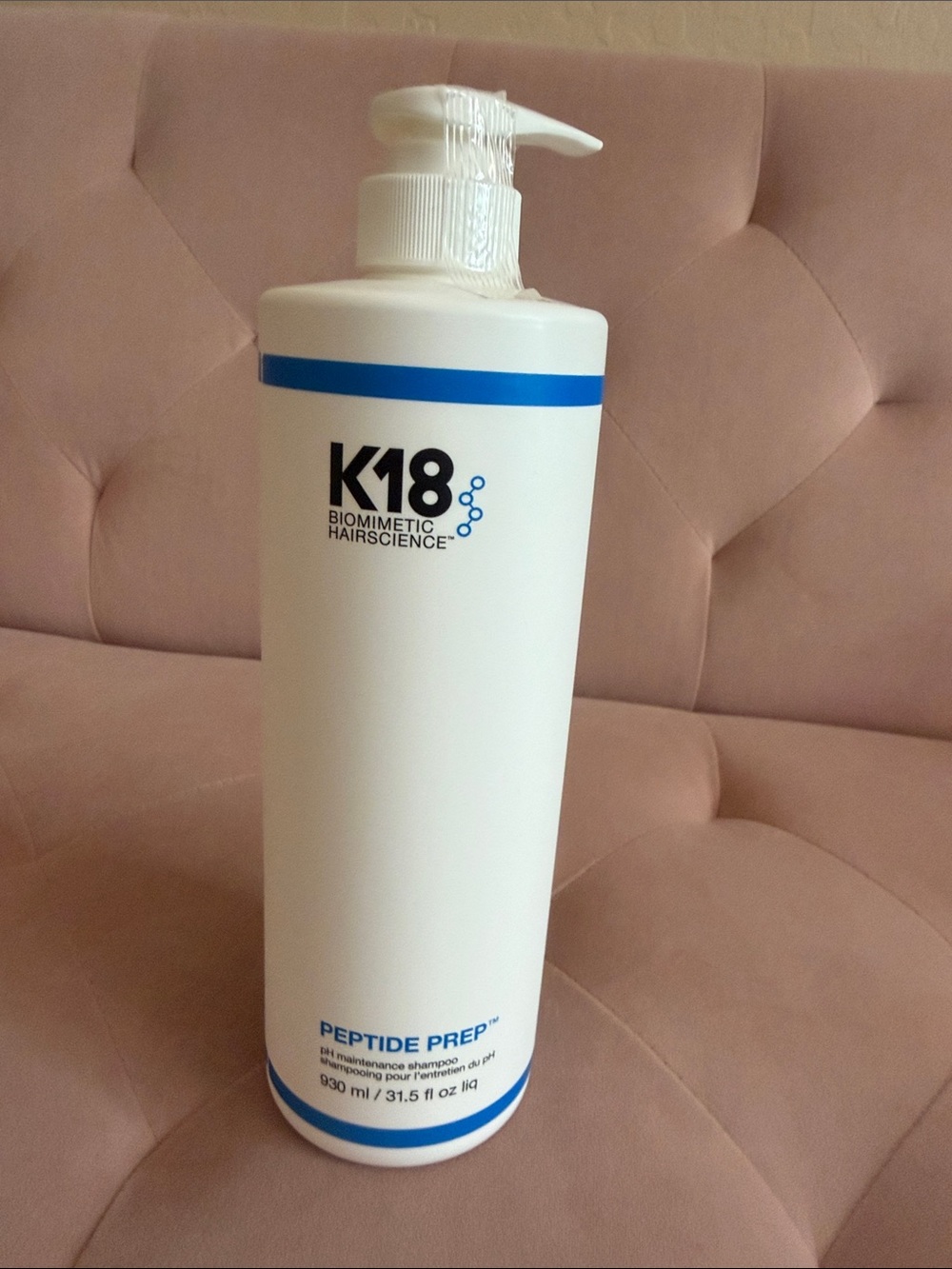 K18 Peptide Prep Maintenance Shampoo - White with Blue Accent